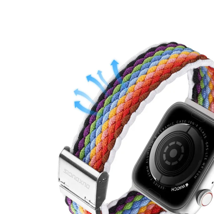 Dux Ducis Strap (Mixture II Version) Apple Watch SE strap 9 8 7 6 5 4 3 2 1 (41 40 38 mm) braided strap pale stripes