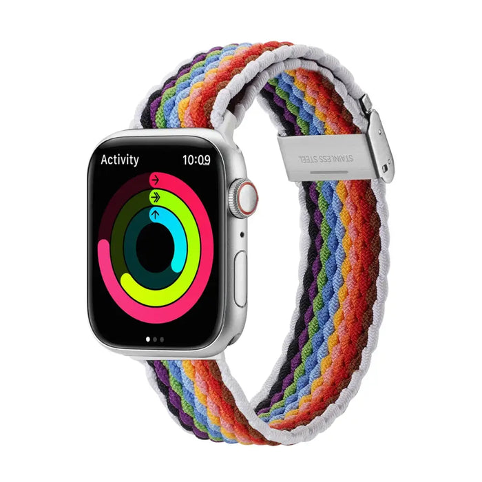 Dux Ducis Strap (Mixture II Version) Apple Watch SE strap 9 8 7 6 5 4 3 2 1 (41 40 38 mm) braided strap pale stripes