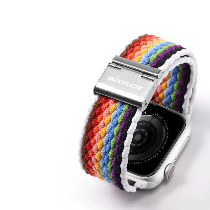 Dux Ducis Strap (Mixture II Version) Apple Watch SE strap 9 8 7 6 5 4 3 2 1 (41 40 38 mm) braided strap pale stripes