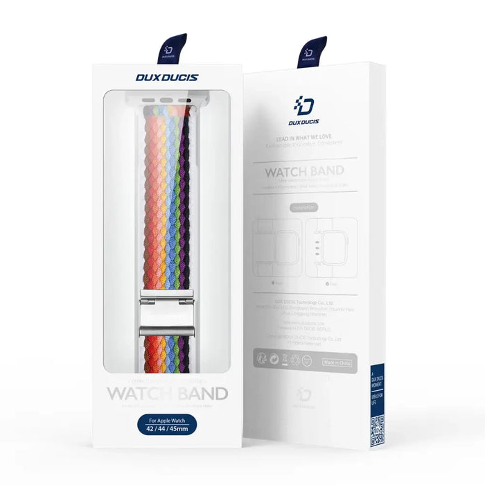 Dux Ducis Strap (Mixture II Version) Apple Watch SE strap 9 8 7 6 5 4 3 2 1 (41 40 38 mm) braided strap pale stripes