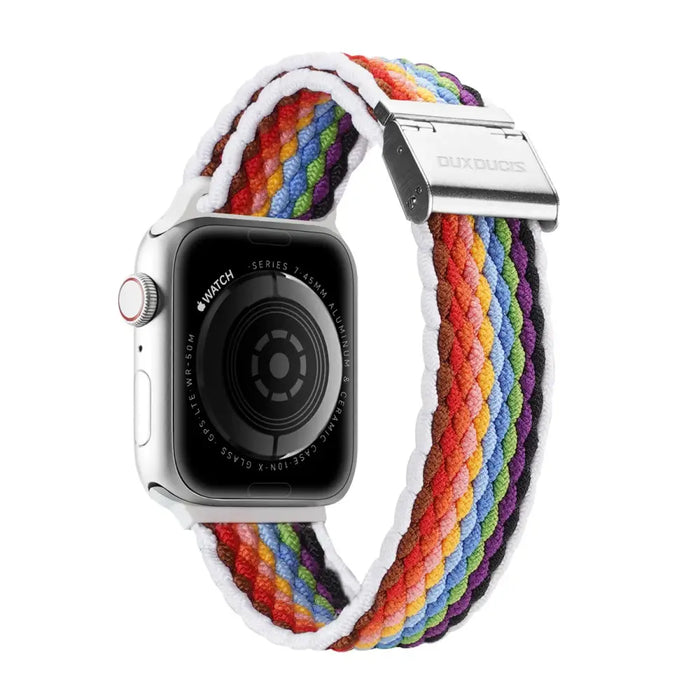 Dux Ducis Strap (Mixture II Version) Apple Watch SE strap 9 8 7 6 5 4 3 2 1 (41 40 38 mm) braided strap pale stripes