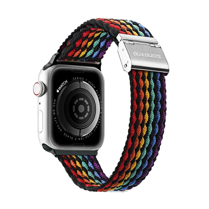 Dux Ducis Strap (Mixture II Version) Apple Watch SE strap 9 8 7 6 5 4 3 2 1 (41 40 38 mm) braided band dark stripes