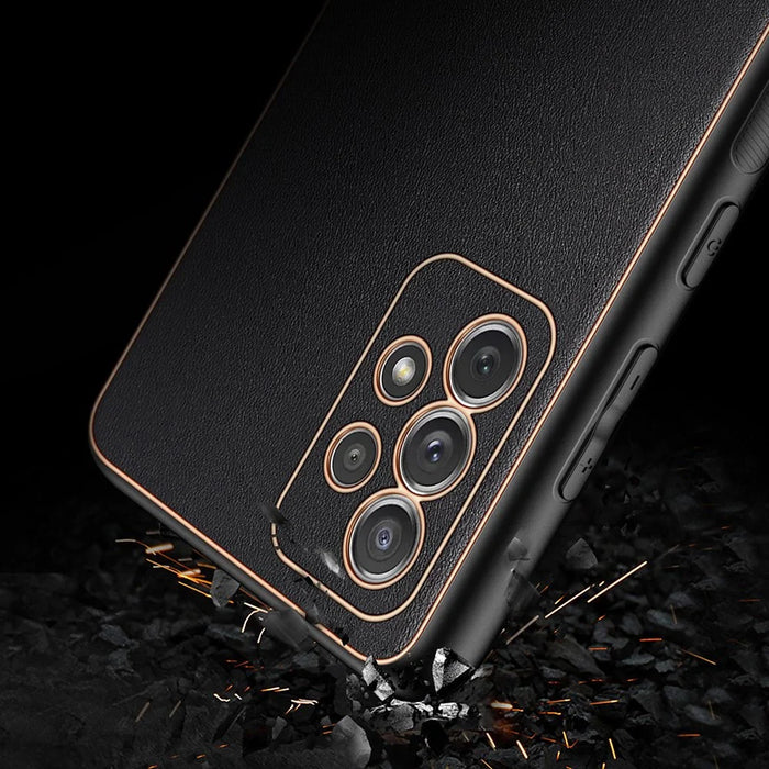 Dux Ducis Yolo elegant case made of soft TPU and PU leather for Samsung Galaxy A72 4G black - Cell phone cases