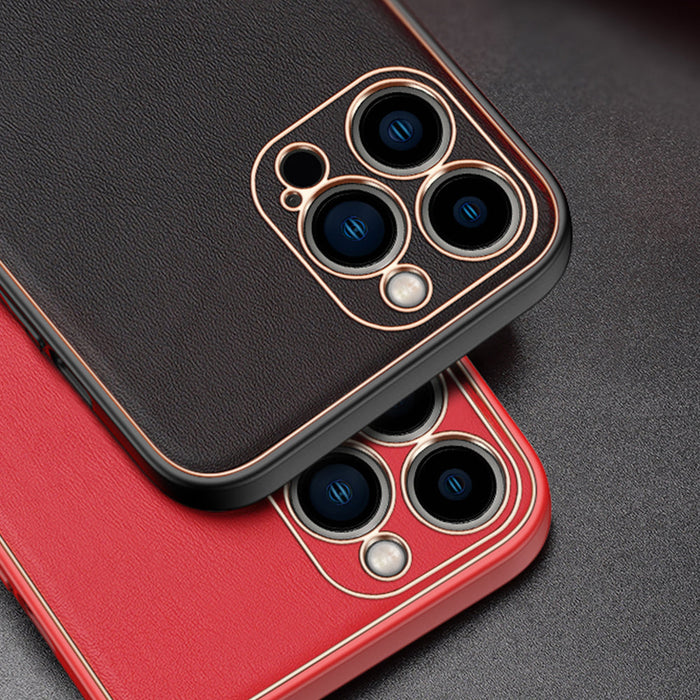 Dux Ducis Yolo elegant case made of soft TPU and PU leather for iPhone 13 Pro Max red - Cell phone cases