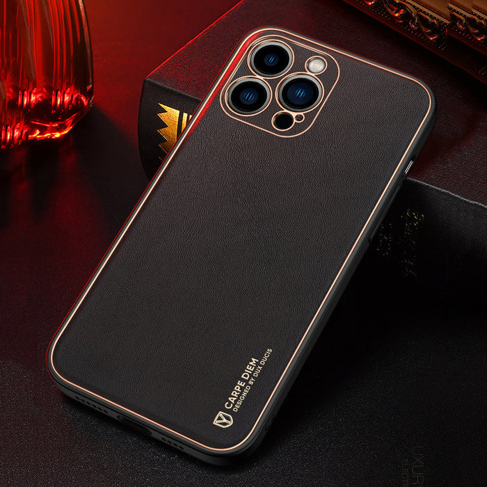 Dux Ducis Yolo elegant case made of soft TPU and PU leather for iPhone 13 Pro red - Cell phone cases
