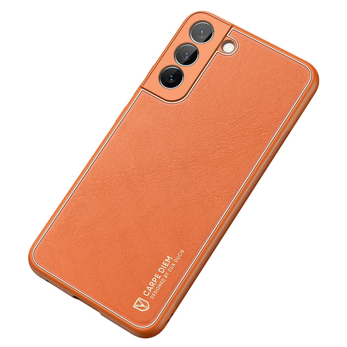 Dux Ducis Yolo elegant cover made of ecological leather for Samsung Galaxy S22 + (S22 Plus) orange - Cell phone cases