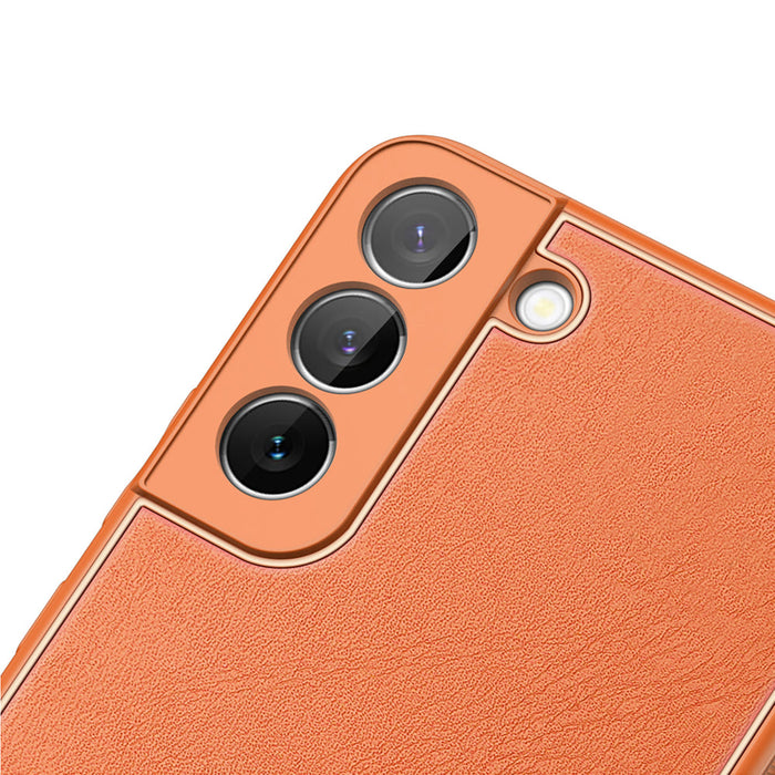 Dux Ducis Yolo elegant cover made of ecological leather for Samsung Galaxy S22 + (S22 Plus) orange - Cell phone cases