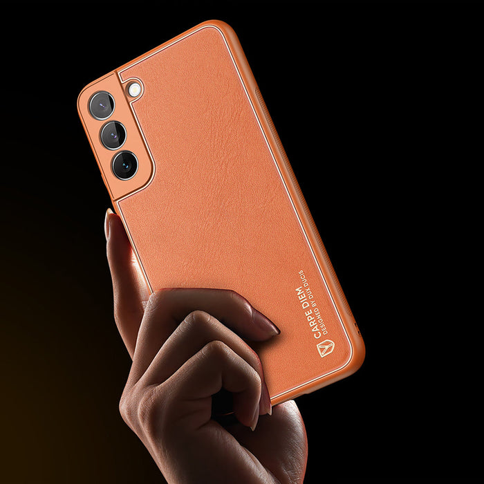 Dux Ducis Yolo elegant cover made of ecological leather for Samsung Galaxy S22 + (S22 Plus) orange - Cell phone cases