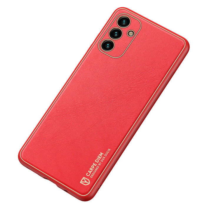 Dux Ducis Yolo elegant cover made of ecological leather for Samsung Galaxy A13 5G red - Cell phone cases