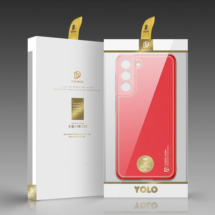 Dux Ducis Yolo elegant cover made of ecological leather for Samsung Galaxy S22 + (S22 Plus) red - Cell phone cases