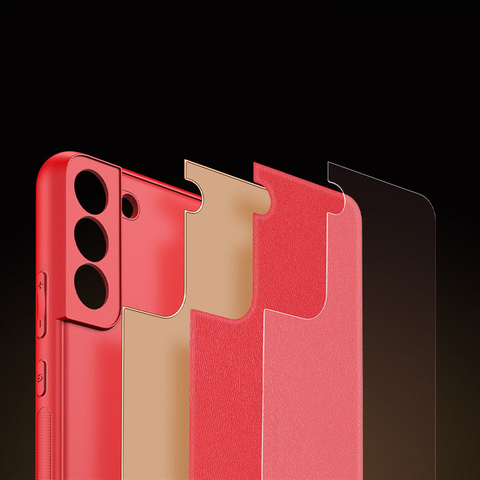 Dux Ducis Yolo elegant cover made of ecological leather for Samsung Galaxy S22 + (S22 Plus) red - Cell phone cases