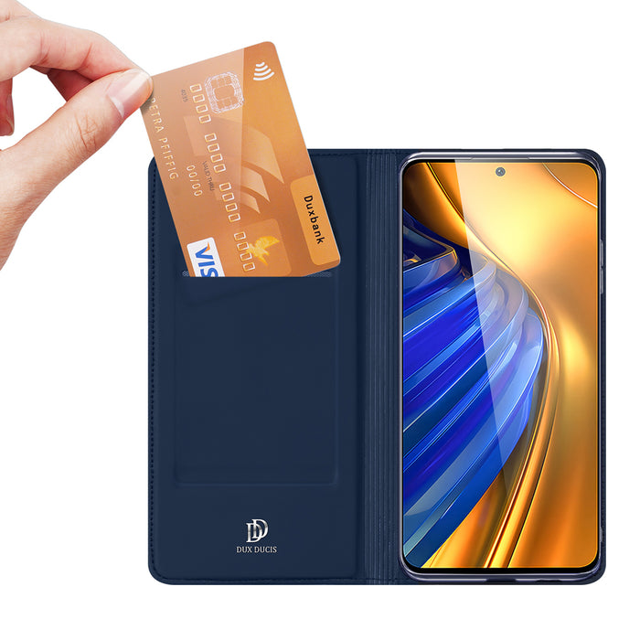 Dux Ducis Skin Pro Holster Cover Flip Cover for Xiaomi Poco F4 5G blue