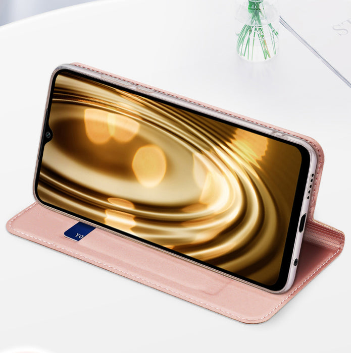 Dux Ducis Skin Pro case for Oppo Reno 8 flip cover card wallet stand blue