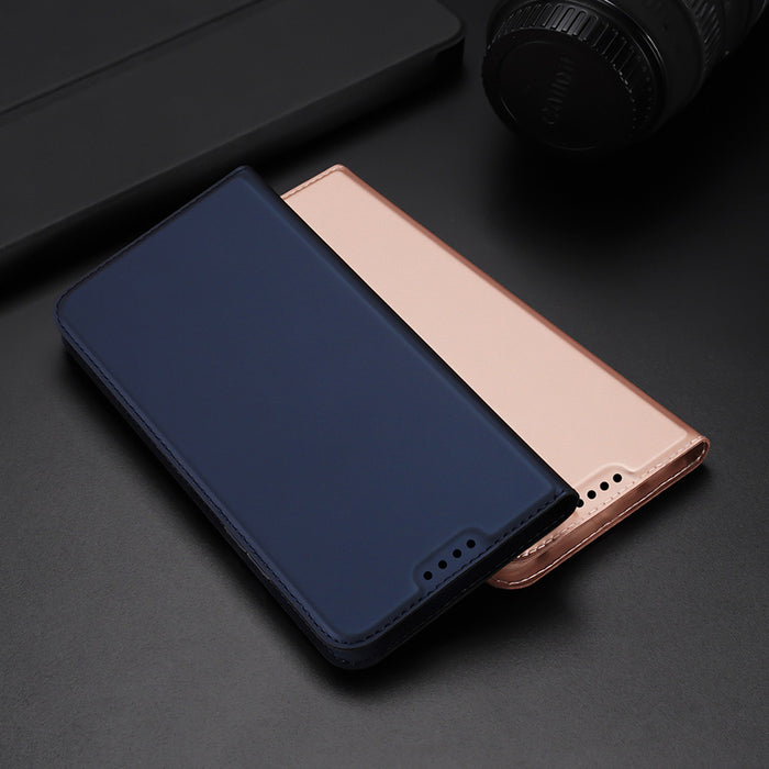 Dux Ducis Skin Pro case for Oppo Reno 8 Pro flip cover card wallet stand blue