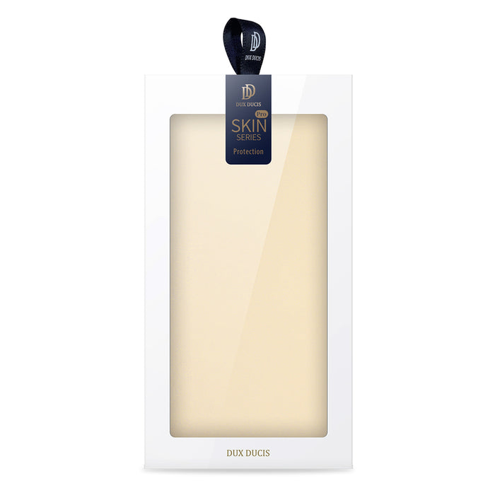 Dux Ducis Skin Pro Case for Samsung Galaxy S23+ Flip Card Wallet Stand Gold