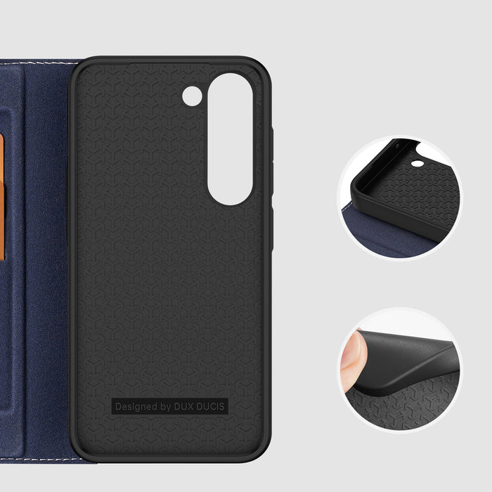 Dux Ducis Skin X2 case Samsung Galaxy S23+ flip case wallet stand blue