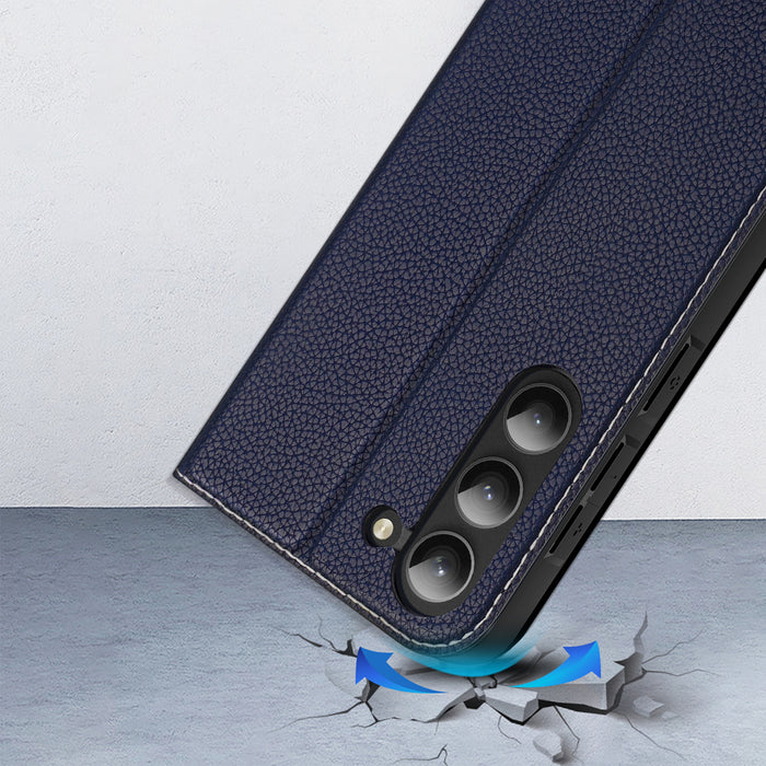 Dux Ducis Skin X2 case Samsung Galaxy S23+ flip case wallet stand blue