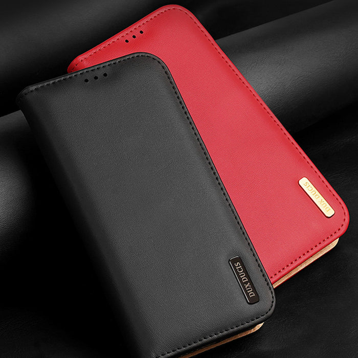 Dux Ducis Hivo case Samsung Galaxy S23+ flip cover wallet stand RFID blocking red