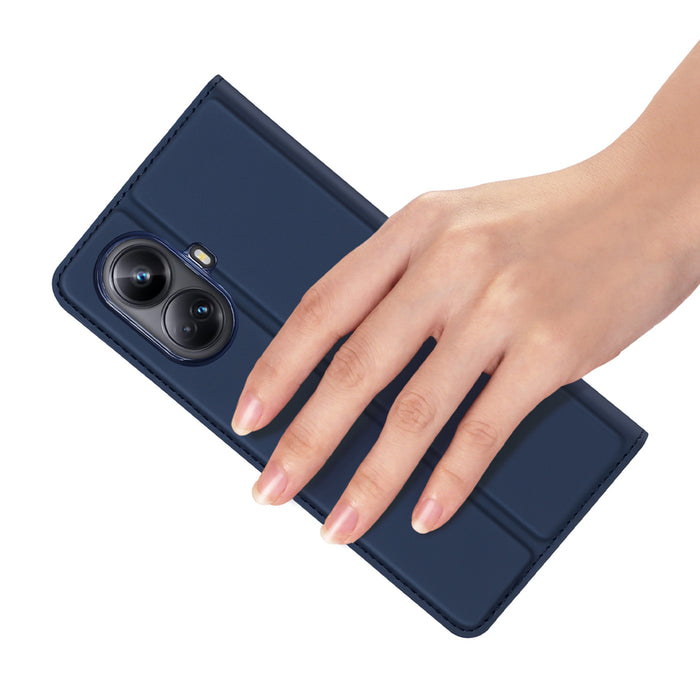 Dux Ducis Skin Pro Case for Realme 10 Pro Flip Card Wallet Stand Blue