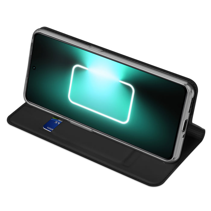 Dux Ducis Skin Pro Case For Realme GT Neo 5 / Realme GT3 Flip Cover Card Wallet Stand Black