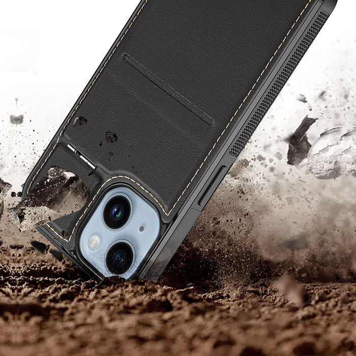 3in1 Wallet Case with Stand for iPhone 14 Plus MagSafe RFID Blocker Dux Ducis Rafi Mag - Black