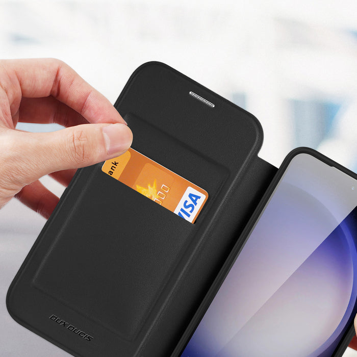 Dux Ducis Skin X Pro case for Samsung S24+ with magnetic ring and flap - black