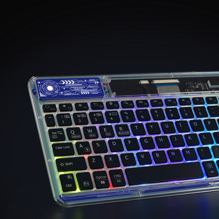Dux Ducis Keyboard (CK Series) Wireless for Laptop / Tablet / Phone - Transparent