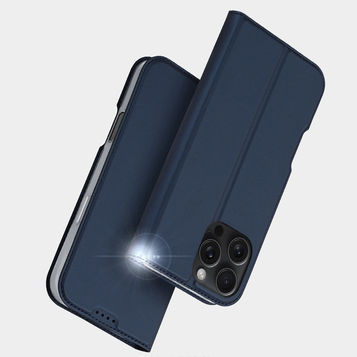 Dux Ducis Skin Pro iPhone 16 Pro Max Case with Flip and Card Slot - Blue