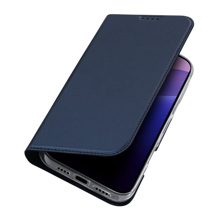 Dux Ducis Skin Pro iPhone 16 Pro Max Case with Flip and Card Slot - Blue