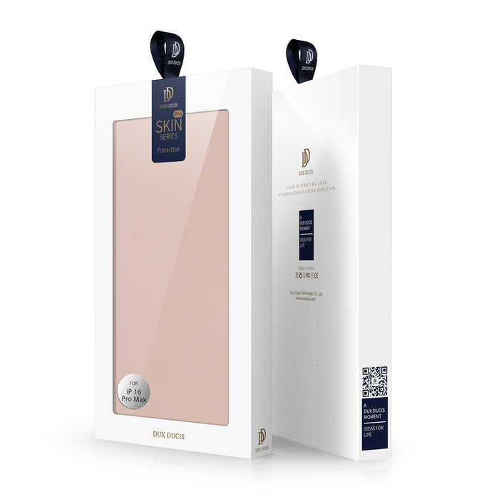 Dux Ducis Skin Pro iPhone 16 Pro Max Case with Flip and Card Slot - Pink