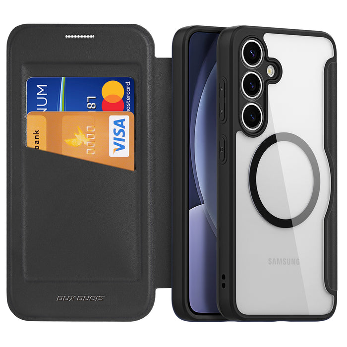 Dux Ducis Skin X Pro case for Samsung Galaxy S25 with MagSafe and wallet - black