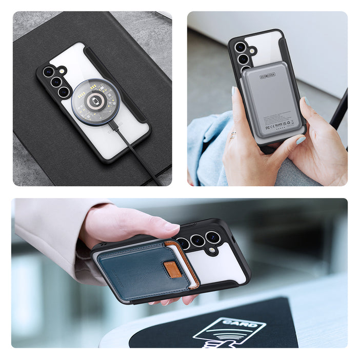 Dux Ducis Skin X Pro case for Samsung Galaxy S25+ with MagSafe and wallet - black