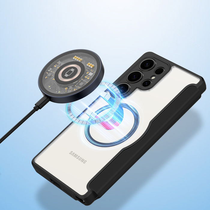 Dux Ducis Skin X Pro Case for Samsung Galaxy S25 Ultra with MagSafe and Wallet - Black