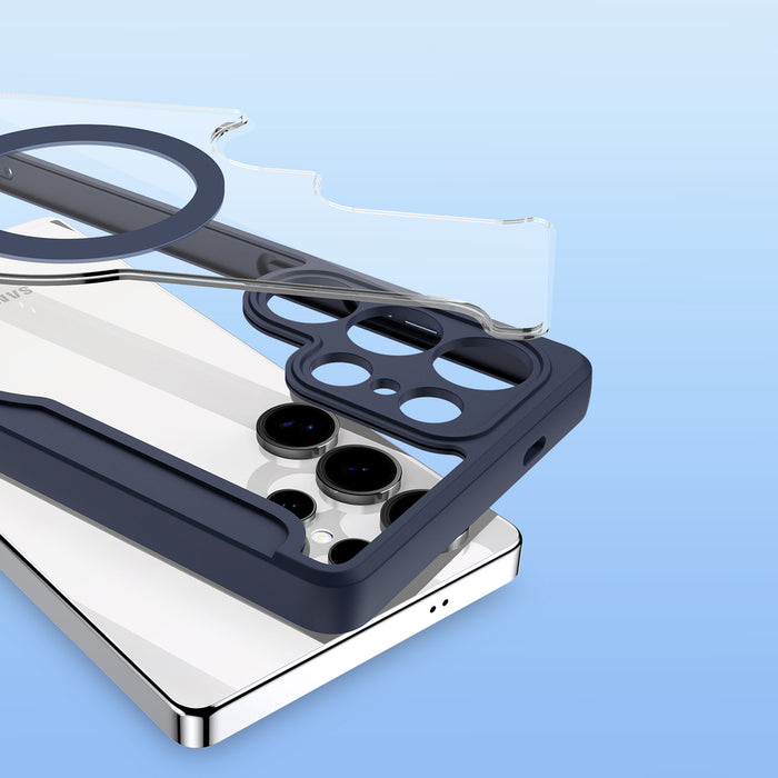 Dux Ducis Skin X Pro case for Samsung Galaxy S25 Ultra with MagSafe and wallet - blue