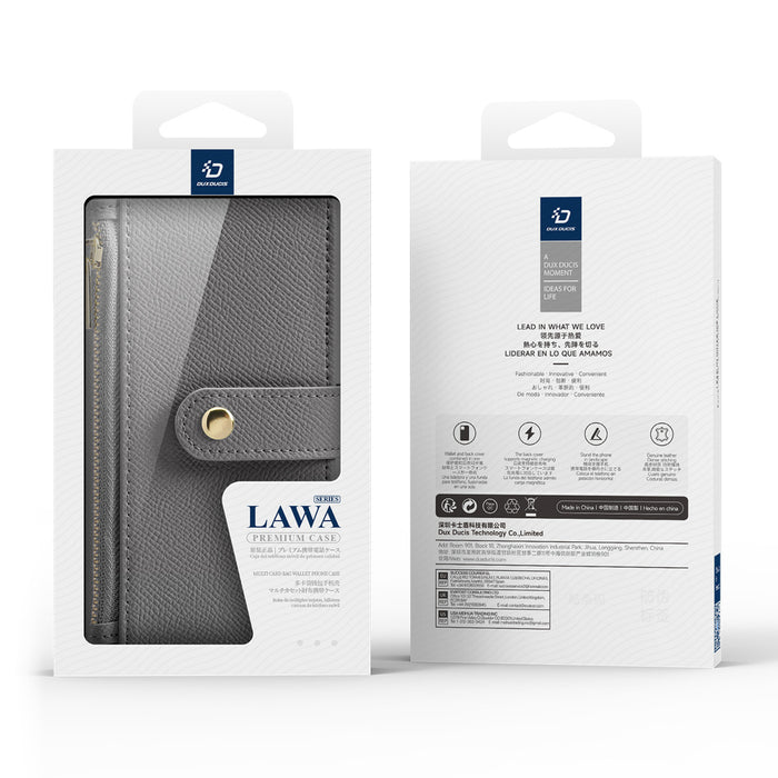 Dux Ducis Lawa Leather Case for iPhone 16 - Gray