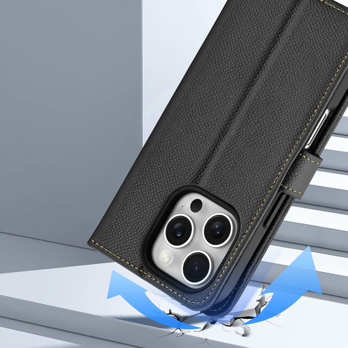 Dux Ducis Lawa Leather Case for iPhone 16 Pro - Black
