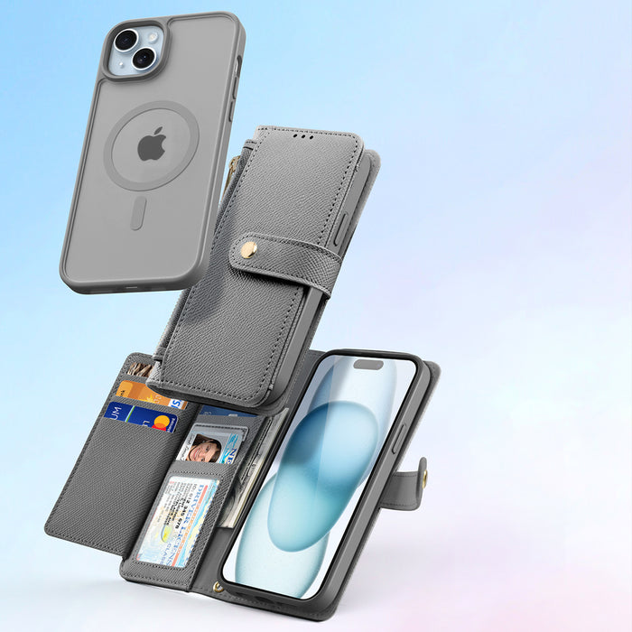 Dux Ducis Lawa Leather Case for iPhone 15 - Gray