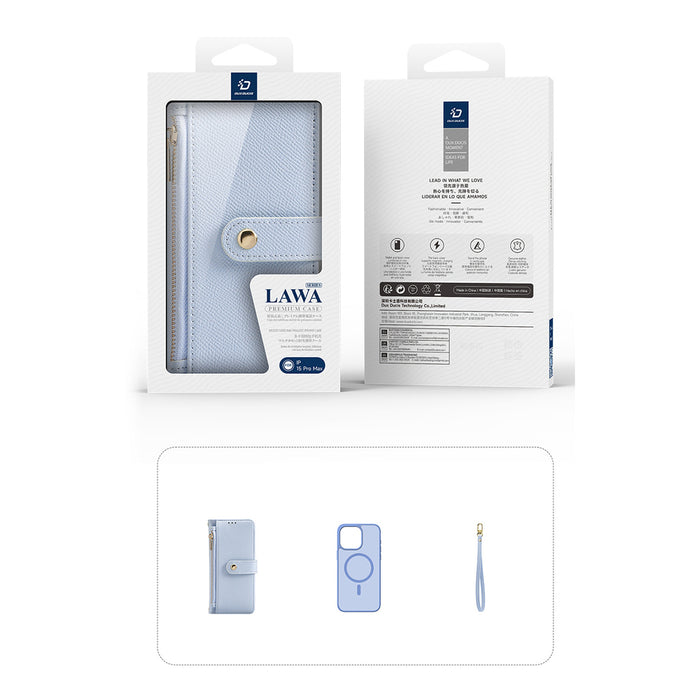 Dux Ducis Lawa Leather Case for iPhone 15 Pro - Blue