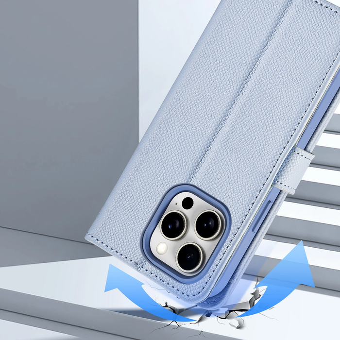 Dux Ducis Lawa Leather Case for iPhone 15 Pro Max - Blue