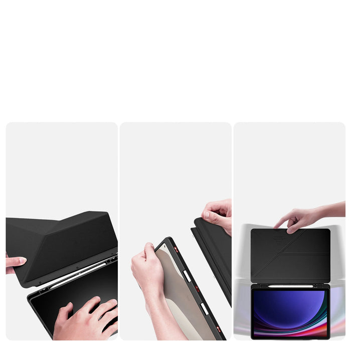 Dux Ducis Magi Case with Stylus Holder for Samsung Galaxy Tab S10 FE/S9/S9 FE - Black
