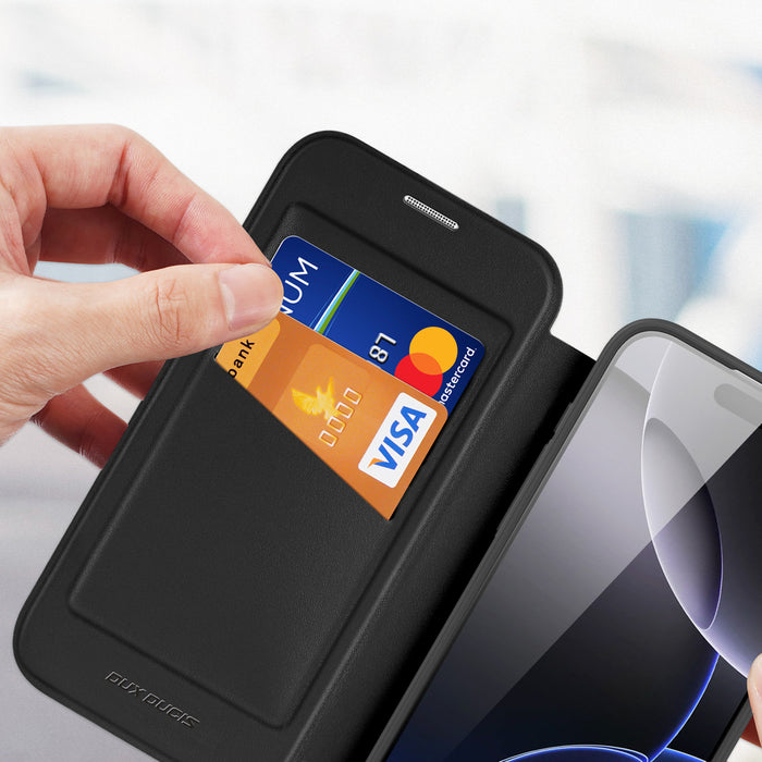 Dux Ducis Skin X Pro Case for iPhone 17 Pro Max with Wallet, MagSafe Compatible - Black