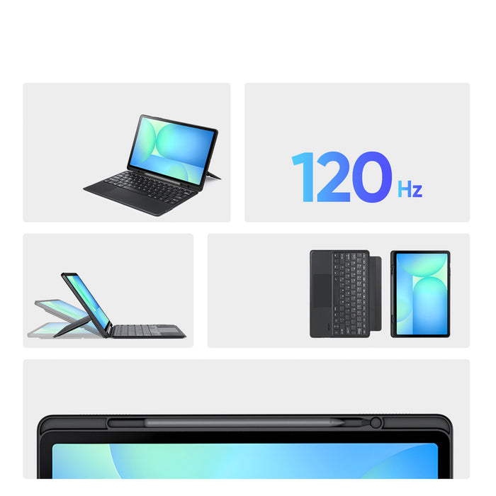 Dux Ducis (DK series) Keyboard Case for Samsung Tab S10 FE+ (Plus) with Backlight - Black