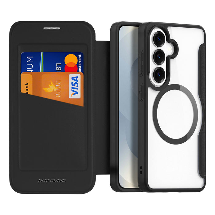 Dux Ducis Skin X Pro MagSafe Compatible Wallet Case for Samsung Galaxy S26+ - Black