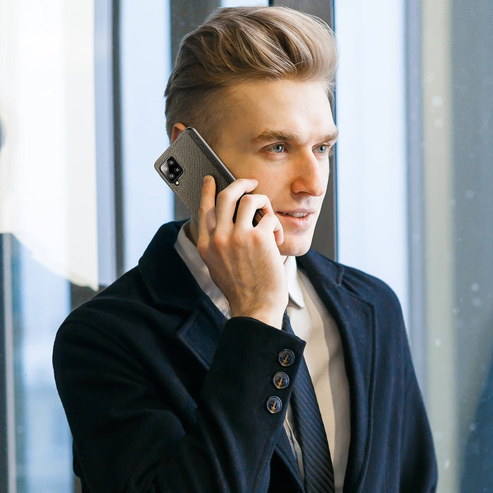 Dux Ducis Fino case covered with nylon material for Samsung Galaxy A42 5G green