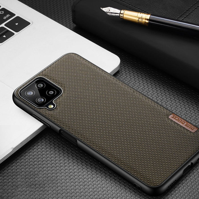 Dux Ducis Fino case covered with nylon material for Samsung Galaxy A22 4G green