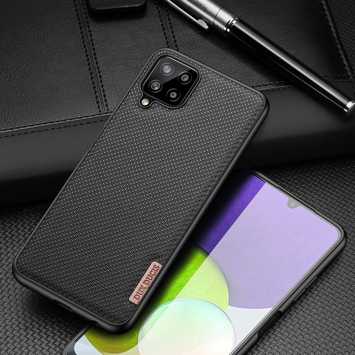 Dux Ducis Fino case covered with nylon material for Samsung Galaxy A22 4G green