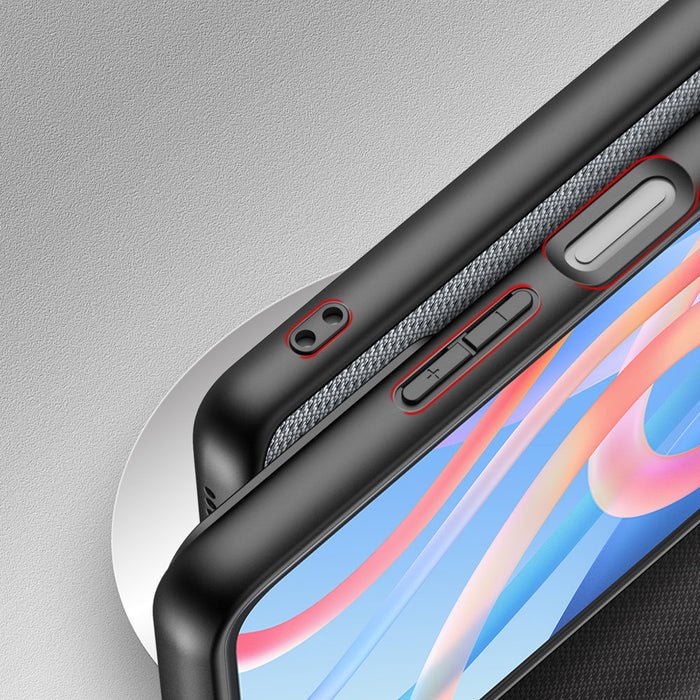 Dux Ducis Fino case cover covered with nylon material Poco M4 Pro 5G blue