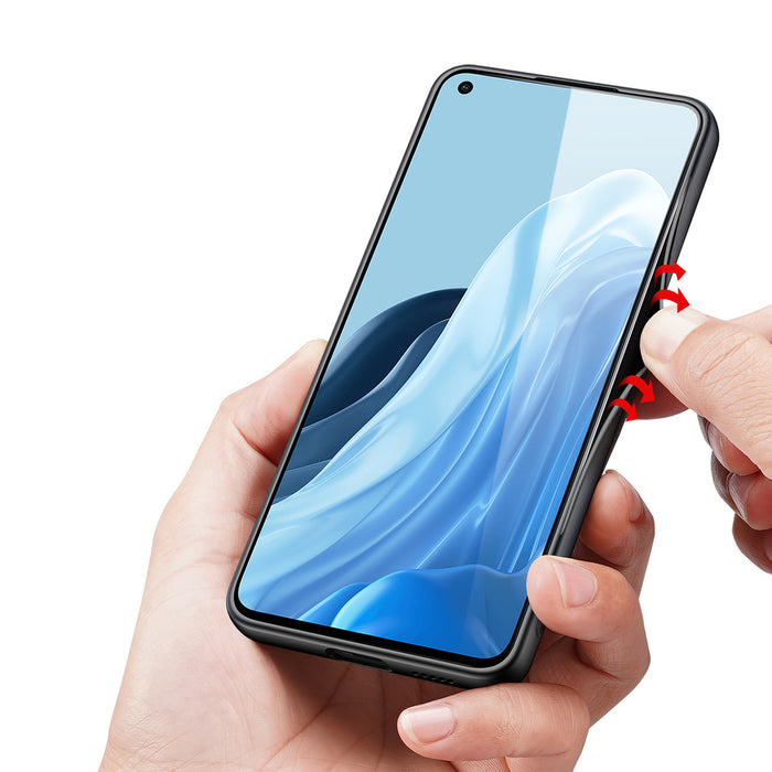 Dux Ducis Fino case cover covered with nylon material Oppo Reno7 Pro 5G black