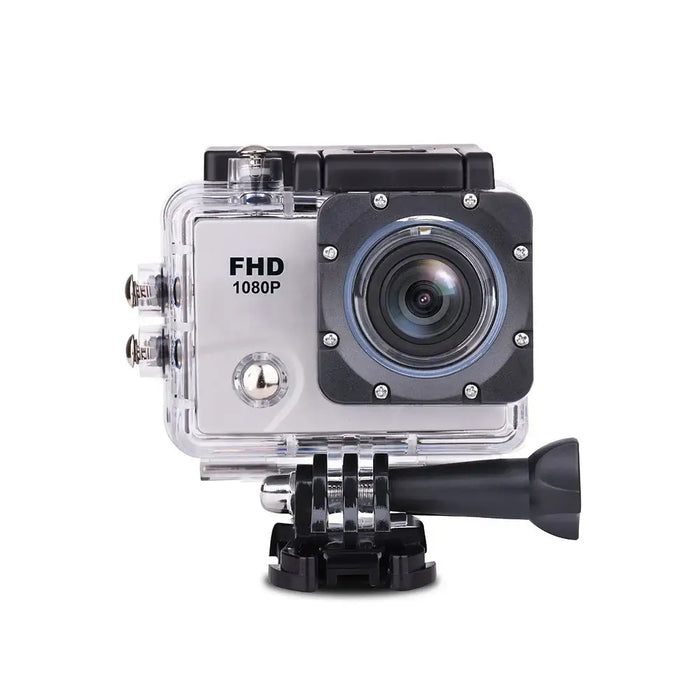 DV2400 Full HD Wi-Fi 12Mpx sports camera wide-angle waterproof + accessories - white - Photo accessories<<<HurtelXML