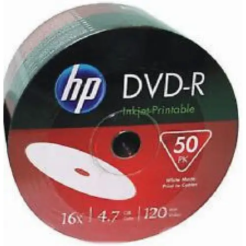 DVD-R HP (Hewlett Packard) PRINTABLE 4.7Gb./16X (target. 50) CD/DVD<<<Оптични носители<<<MediaTrade
